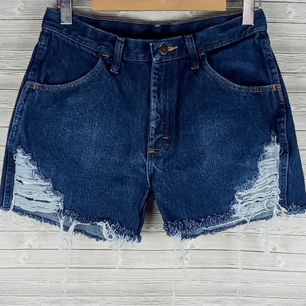 Rustler Reworked Denim Jean Cutoff Distressed Shorts DIY